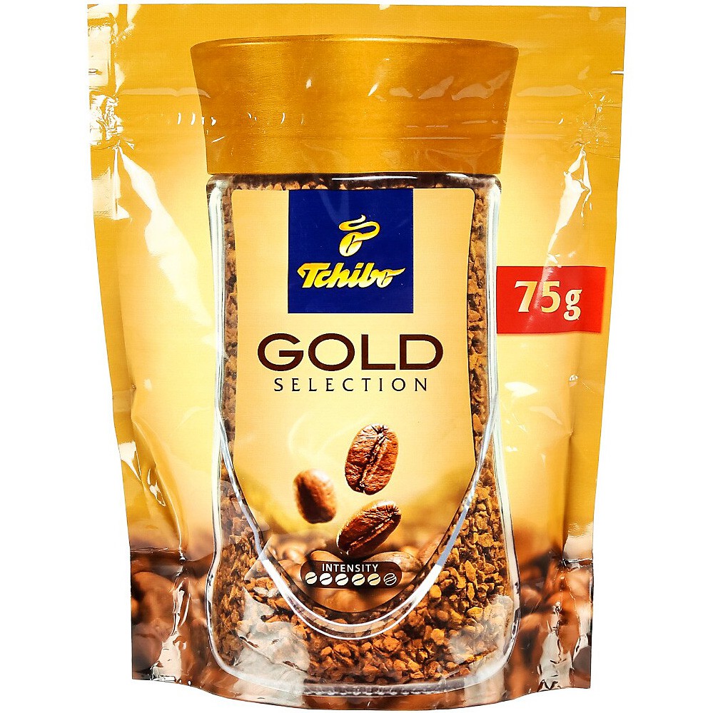 Tchibo GOLD Selection Instant Coffee 75g ทชิโบ โกลด์ ซีเล็คชั่น กาแฟสำเร็จรูป ขนาด 75 กรัม