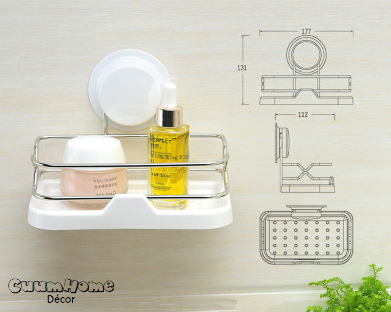 VR-04 ชั้นวางอุปกรณ์ ขนาดเล็กพร้อมรูระบาย ไม่ต้องเจาะผนัง