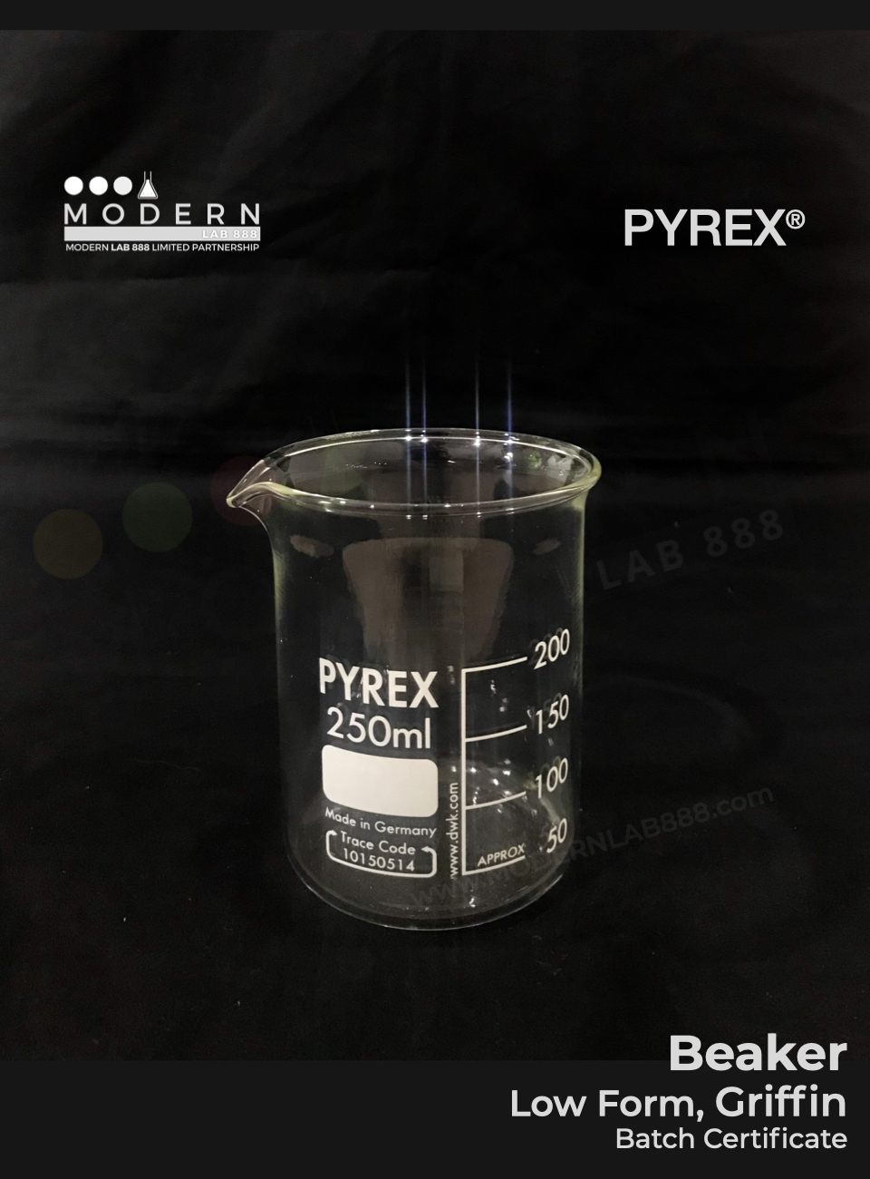 บีกเกอร์ทรงเตี้ย / Beaker, Low Form, Griffin, PYREX