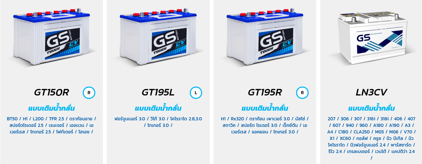 GS CV เติมน้ำกลั่น
