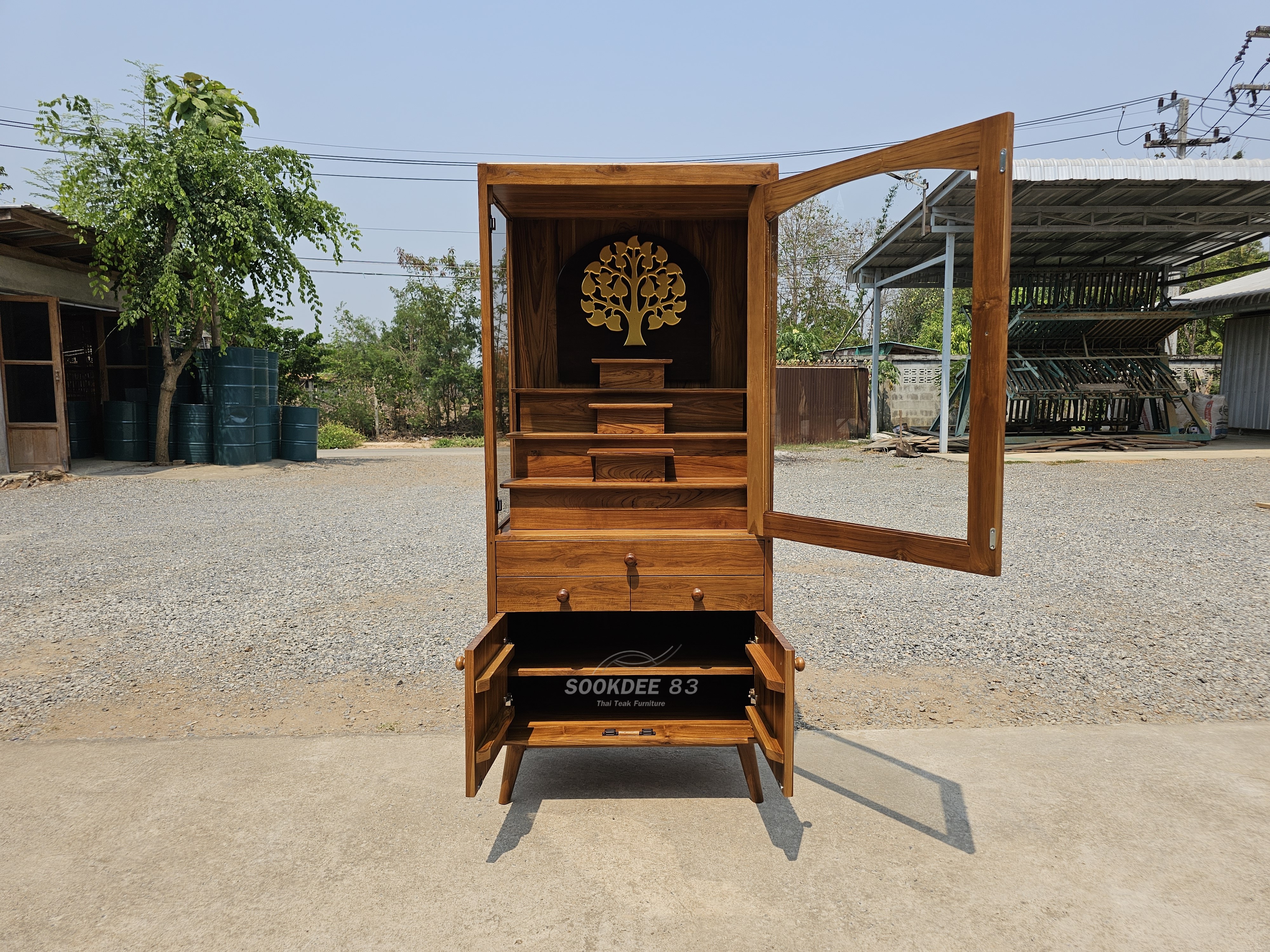 ตู้บูชามินิมอล บานกระจก