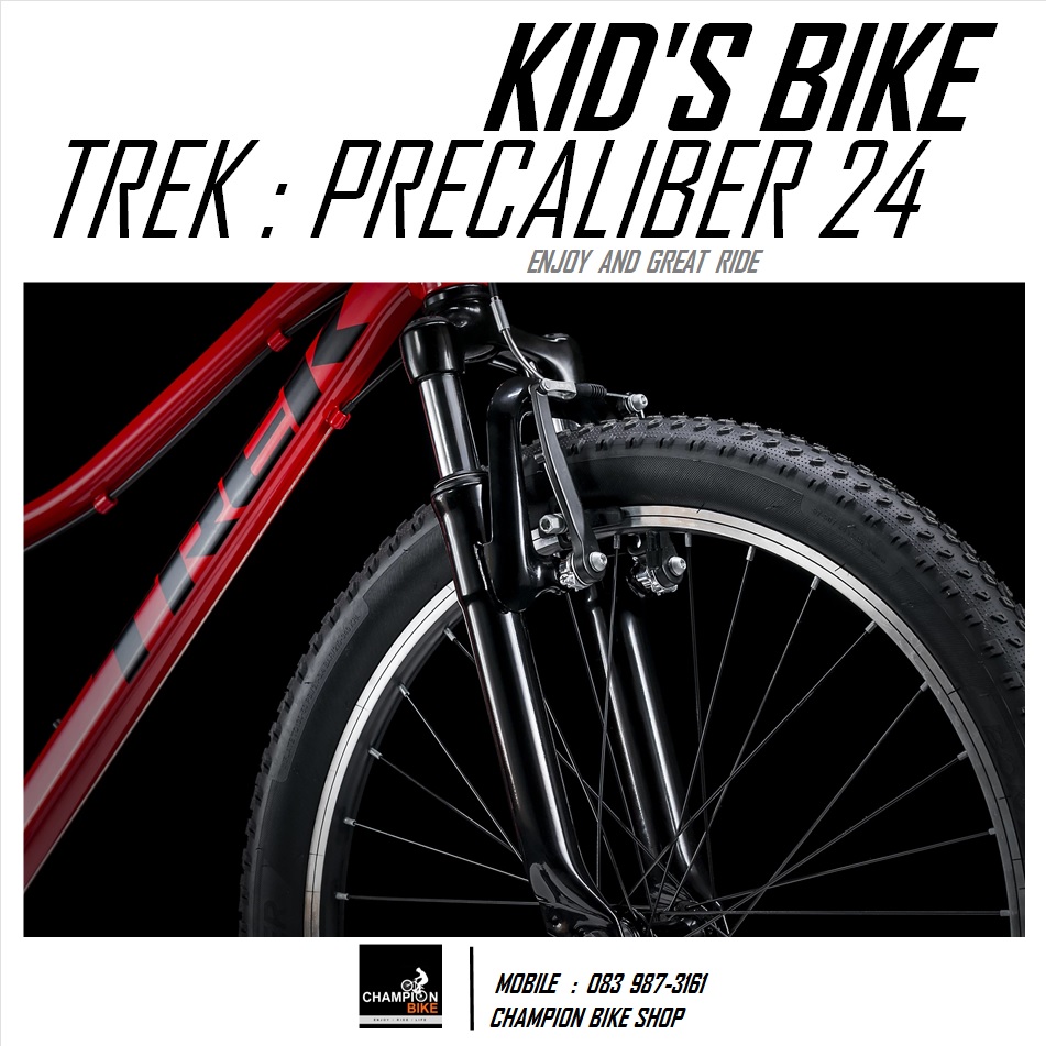 จักรยานเด็กวงล้อ 24 นิ้ว TREK : PRECALIBER 24 KID'S BIKE สีแดง-ดำ