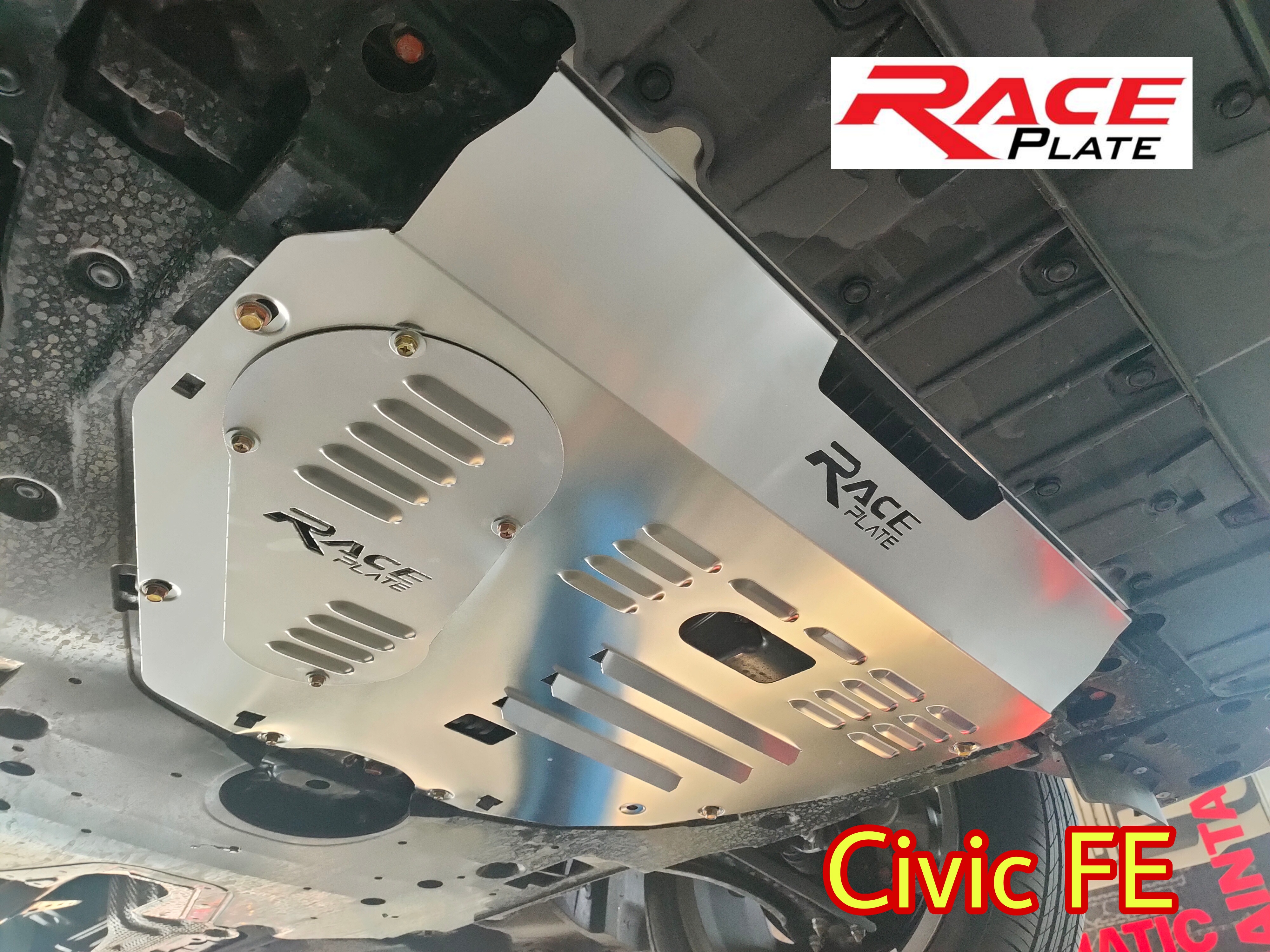 แผ่นปิดใต้ห้องเครื่องอลูมิเนียม Honda Civic Fe 2021 Raceplate_Undertray