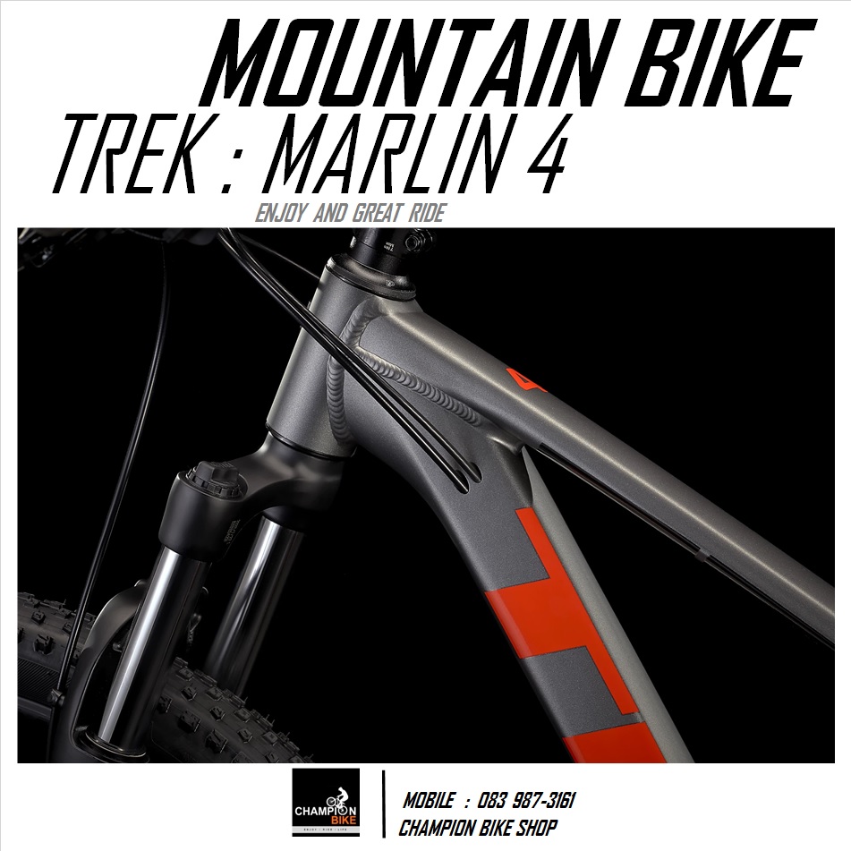 จักรยานเสือภูเขา TREK MARLIN 4 DISC MOUNTAIN BIKE - 2022 สีน้ำตาลเทา-แดง