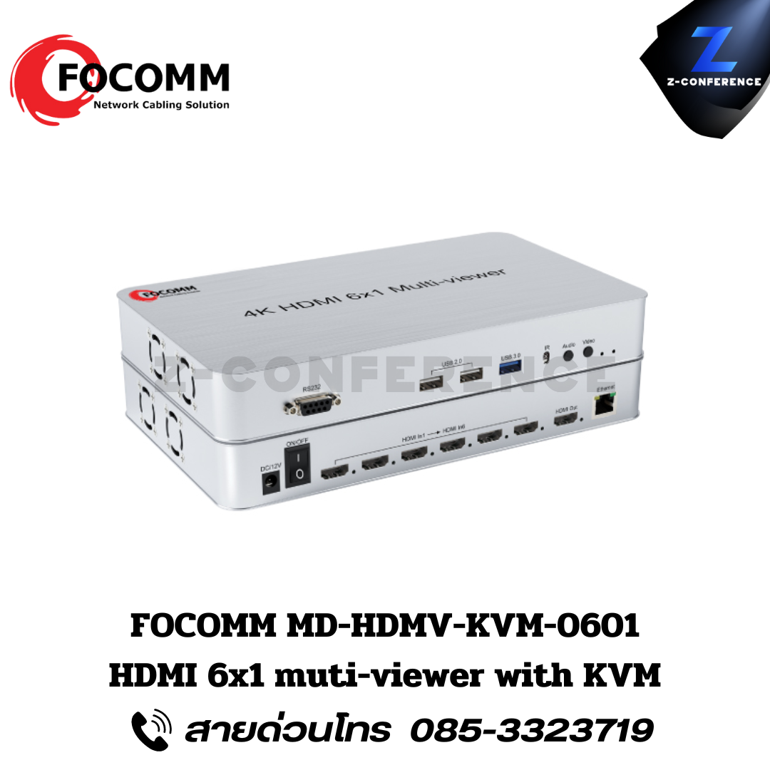 FOCOMM MD-HDMV-KVM-0601 HDMI 6x1 muti-viewer with KVM.
