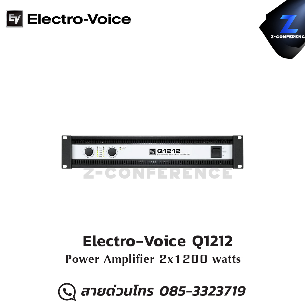 Electro-Voice Q1212 Power Amplifier 2x1200W , แอมป์ , amplifier, power amp, power amplifier