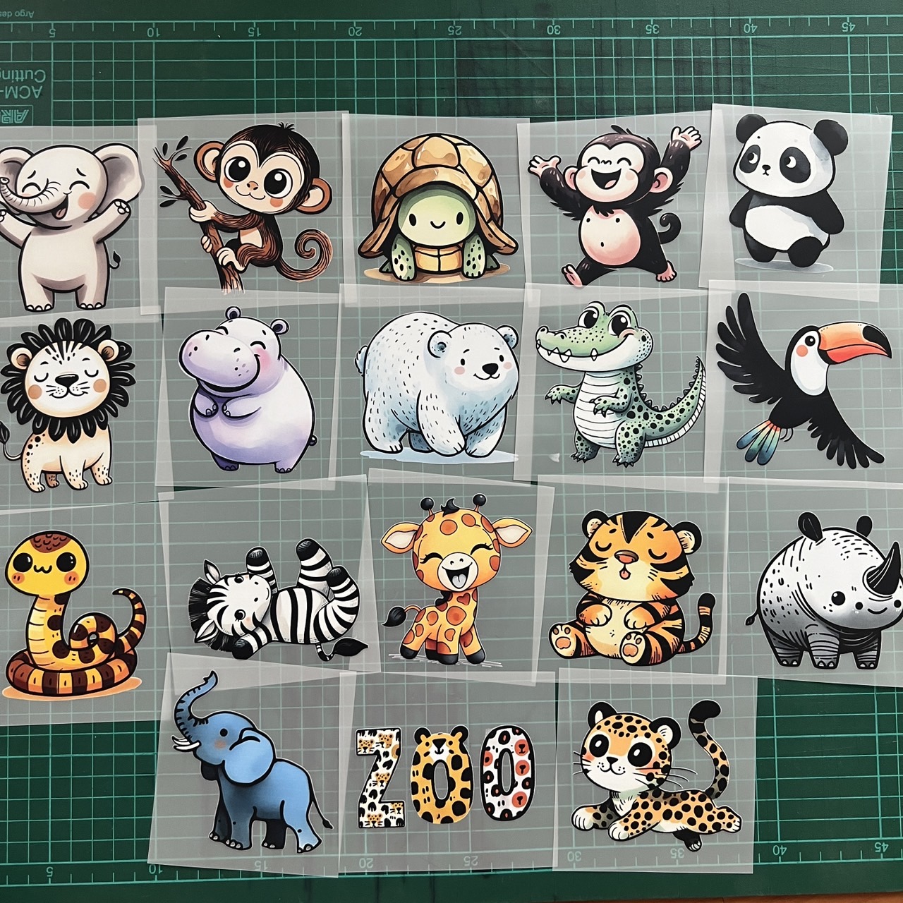 ตัวรีดติดเสื้อ สวนสัตว์ Zoo น่ารัก ฟิลม์รีดร้อน พิมพ์ลาย สติกเกอร์รีดติดเสื้อ สกรีนลาย ฟิลม์ DFT DTF