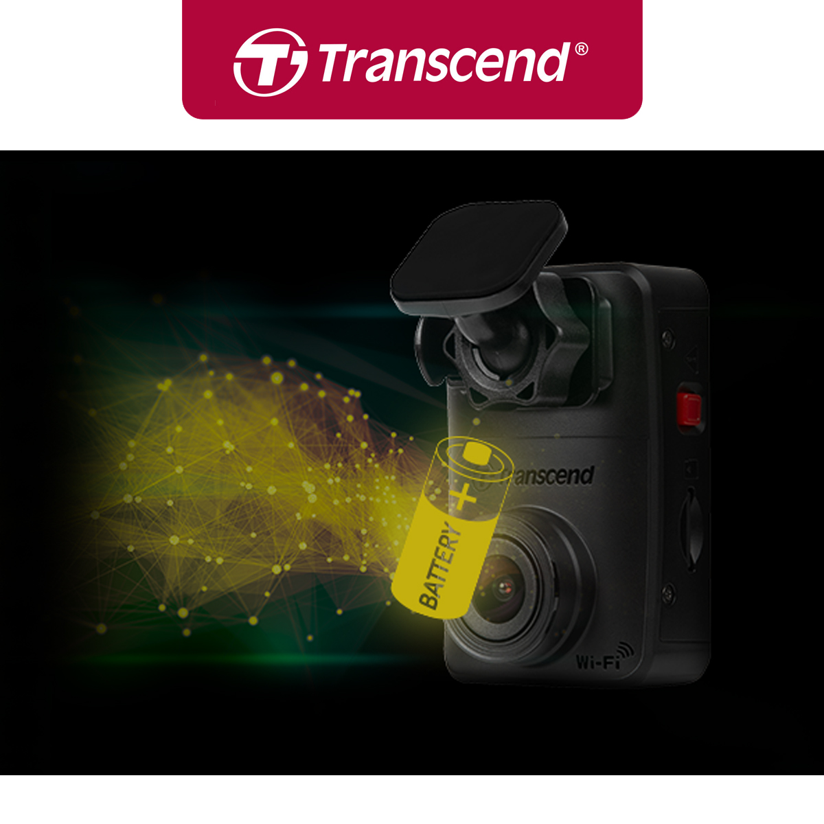 Transcend กล้องติดรถยนต์ DrivePro 10 2K QHD 1440P ฟรี Memory Card 64GB * รับประกัน 2ปี TS-DP10A-64G