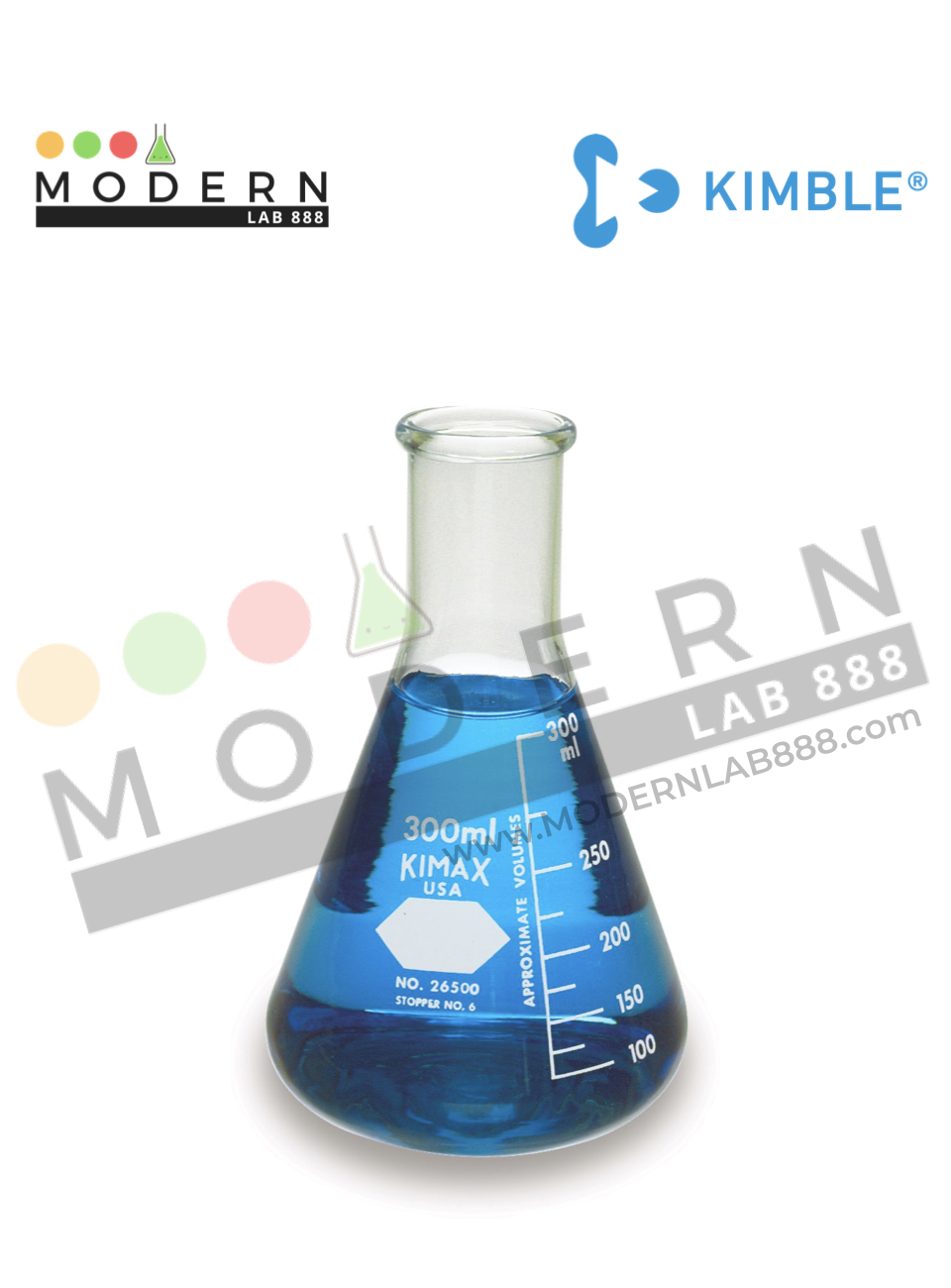 1000ml. ขวดรูปชมพู่ปากแคบ / 1000ml. Narrow Mouth Erlenmeyer Flasks