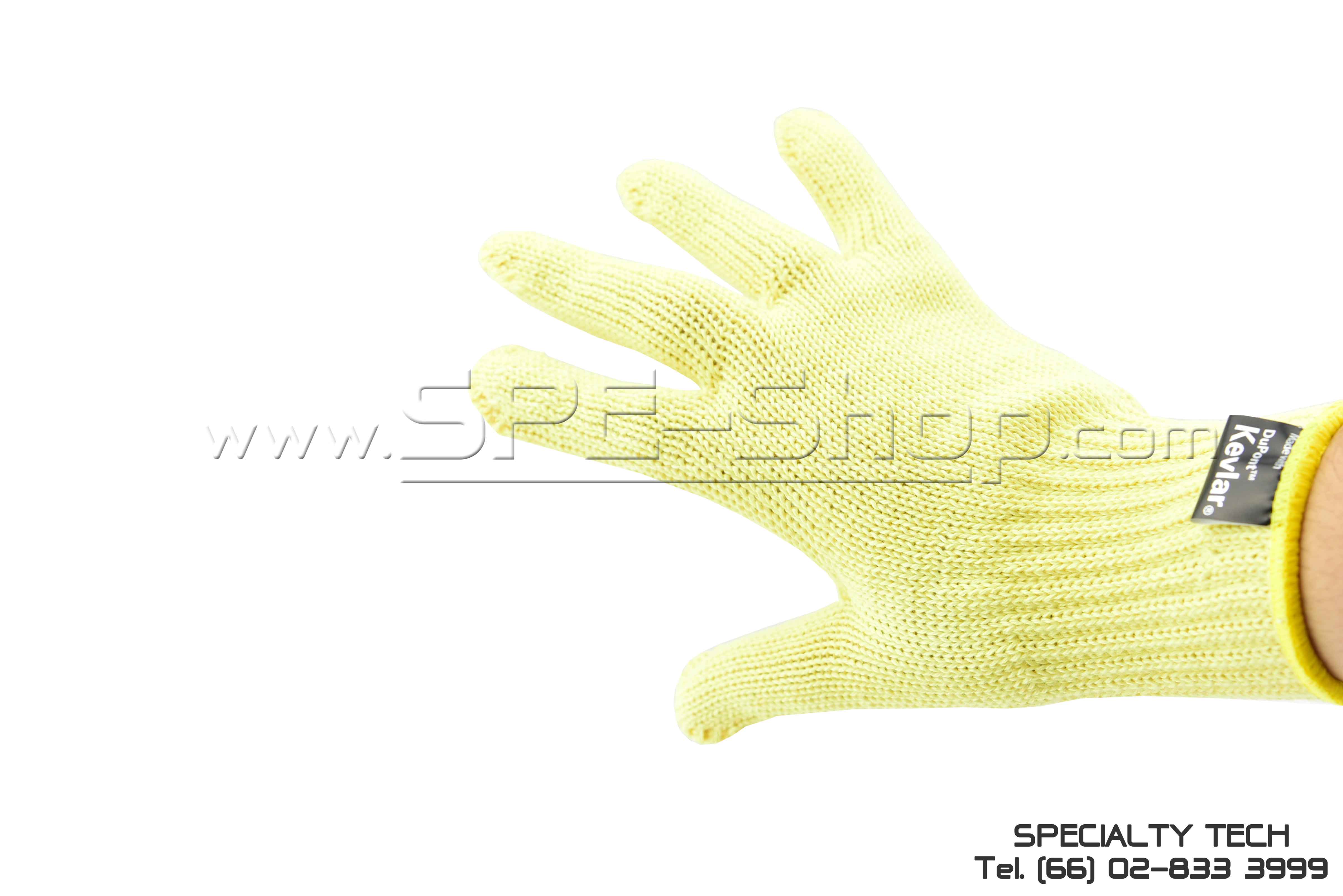 ถุงมือเคฟล่าร์แท้ 100% Kevlar Glove 7G Cut 3