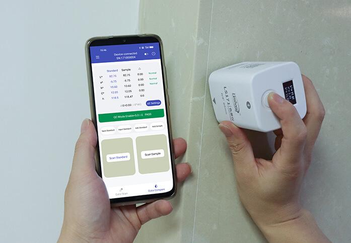 Linshang LS171, Colorimeter for Coating Colorimeter Color Checker, LS171 D/8° D65 Light Source Bluetooth Mobile APP, Portable Digital Ceramic,เครื่องวัดเฉดสี,