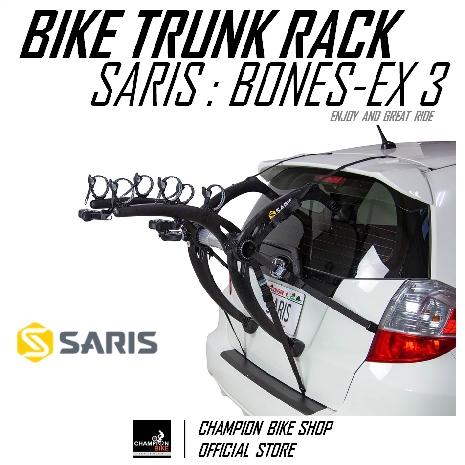 แร็คบรรทุกจักรยาน3คัน แบบแขวนท้ายรถยนต์ SARIS RACK : BONES-EX3 BIKE TRUNK RACK