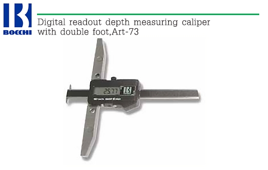 BOCCHI,Digital readout depth measuring caliper with double foot,Art-73