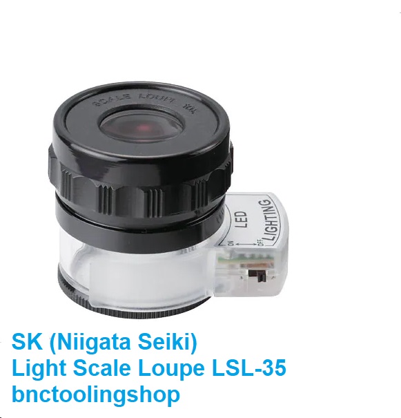 SK LSL35 กล้องพร้อมเลนท์ขยาย10X NIIGATA SEIKI (SK) No LSL 35, Light Scale Loupe (with LED Light)