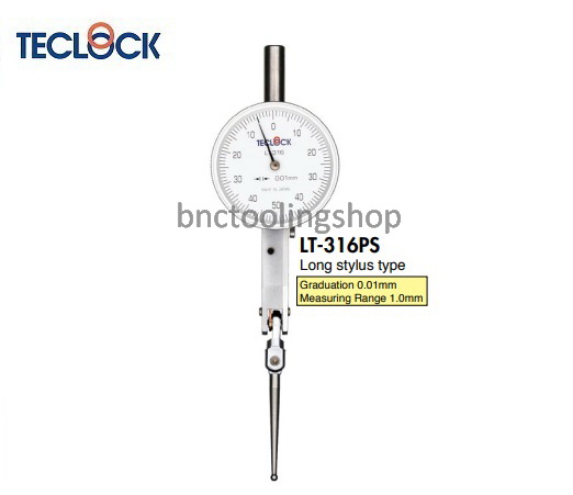 ไดอัลเทสขนาด 1.0มิล ความละเอียด 0.01มิล,Test Indicators Range 1.0mm Graduation 0.01mm,TECLOCK,LT-316PS