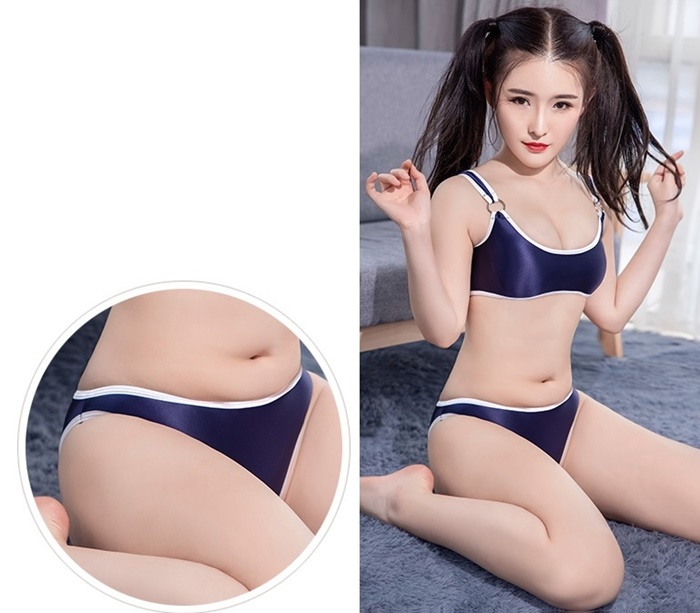 L015 ชุดว่ายน้ำเซ็กซี่ ชุดว่ายน้ำอีโรติกสไตล์ญี่ปุ่นมาในแบบชุดว่ายน้ำทูพีช ตัวชุดเป็นผ้ายืดเนื้อมันวาวนุ่มลื่นมือ ตัวเสื้อแต่งห่วงเหล็กตรงสายด้านหน้าตามรูปถ่ายสินค้าจริงเลยค่ะ