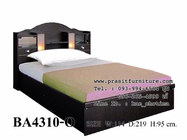 เตียงไม้ 3.5 ฟุต รุ่น A4