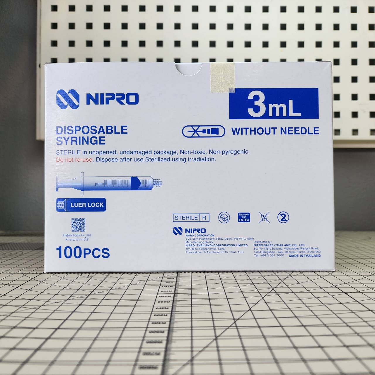 ไซริ้งพลาสติก (NIPRO) 3 ซีซี. หัวล๊อก