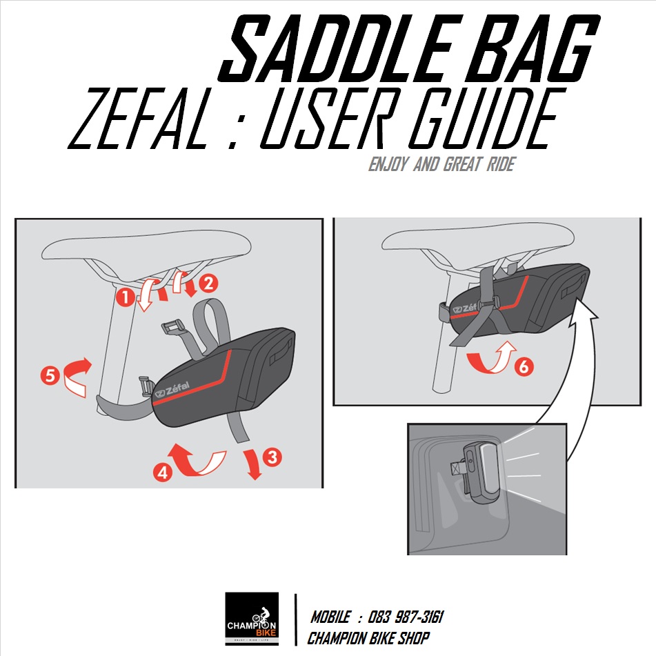 กระเป๋าใต้อาน ZEFAL : Z LIGHT PACK " S " SADDLE BAG