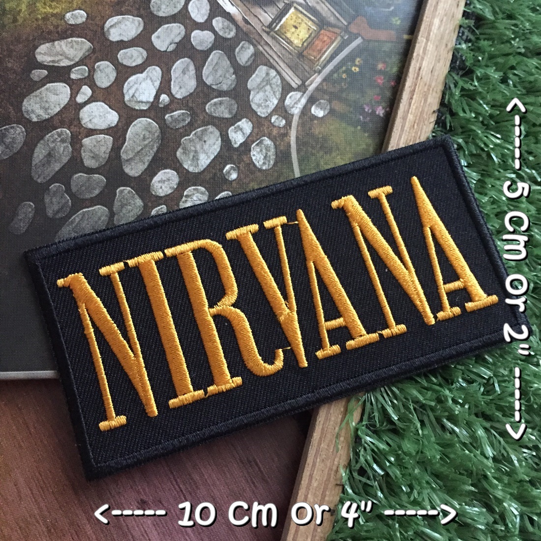 Nirvana วงดนตรี ร็อค เฮฟวี่เมทัล พังค์ ตัวรีดแบบปัก อาร์มปัก ตัวรีดติดเสื้อ ตัวรีด ติดกระเป๋า ติดหมวก ติดแจ๊คเก็ต Rock Iron on Embroidered Patch