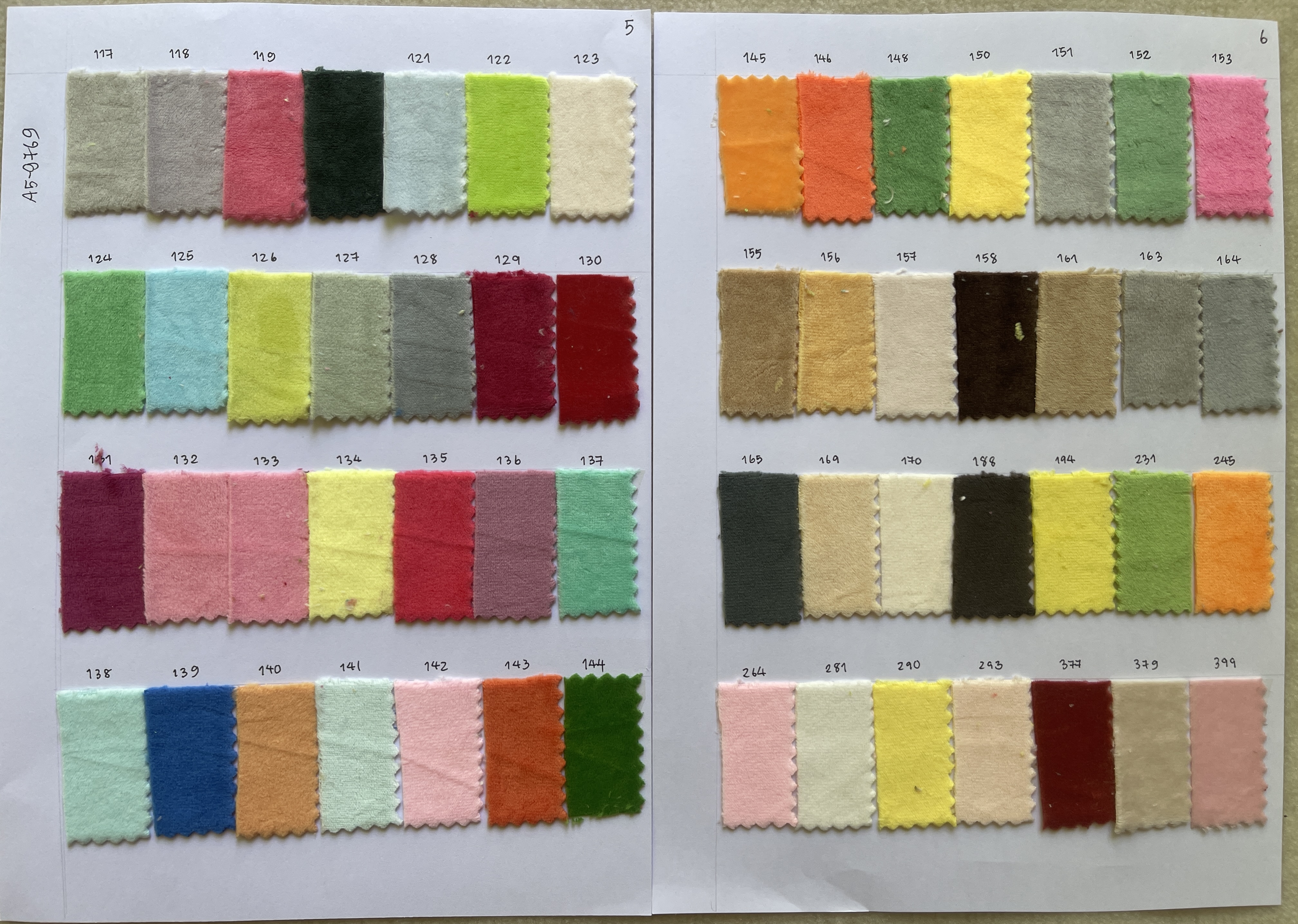 A5-9769 ผ้าขน ผ้าขนสั้น 1 มม supersoft E.F. Velour ผ้าขนทำตุ๊กตา ผ้าขนทำหมอน ผ้าชุดเด็ก ผ้าเสื้อหนาว ผ้าปัก หน้า ุ63"