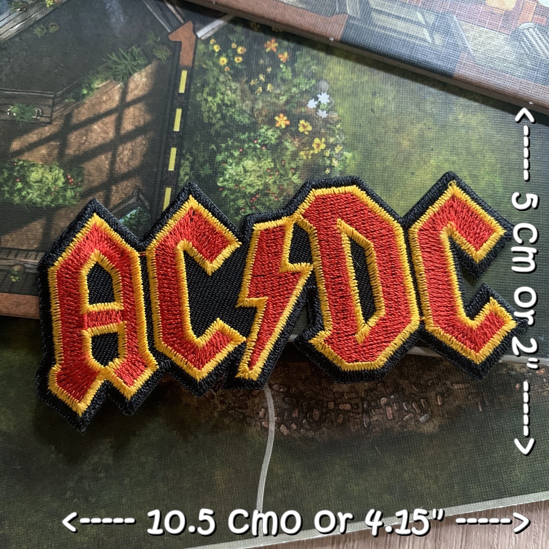 AC/DC วงดนตรี ร็อค เฮฟวี่เมทัล พังค์ ตัวรีดแบบปัก อาร์มปัก ตัวรีดติดเสื้อ ตัวรีด ติดกระเป๋า ติดหมวก ติดแจ๊คเก็ต Rock Iron on Embroidered Patch