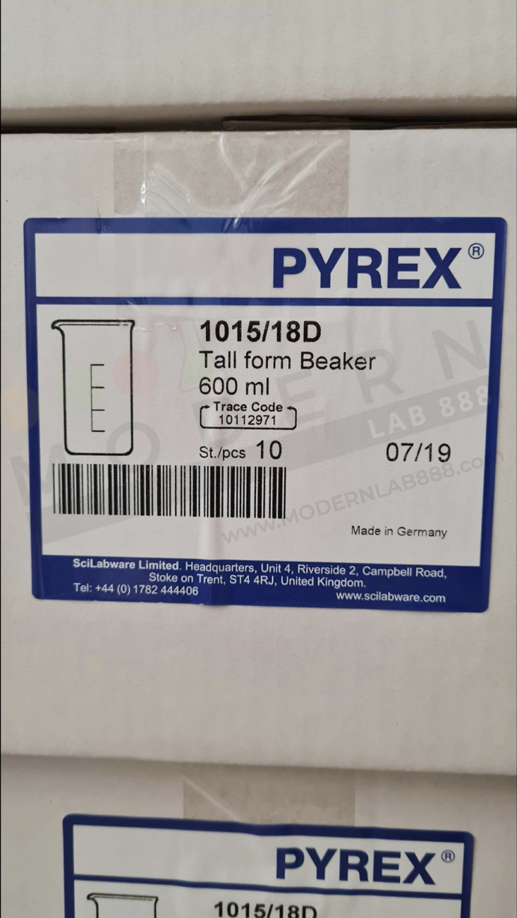 บีกเกอร์ทรงสูงมีพวยเท / Berzelius Beaker, Tall Form, with Spout, PYREX