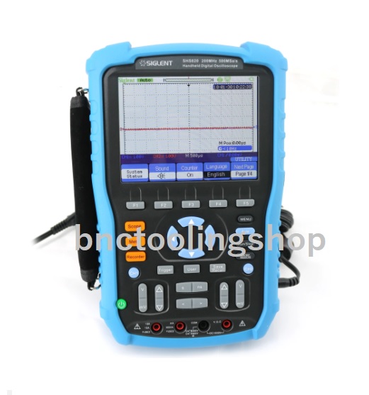ดิจิตอลออสซิโลสโคปแบบพกพา,Handheld Digital Oscilloscope Siglent (G&G- SHS820 ) 2 Channel 200MHz 500MS/s 32k Siglent Oscilloscope Multimeter.
