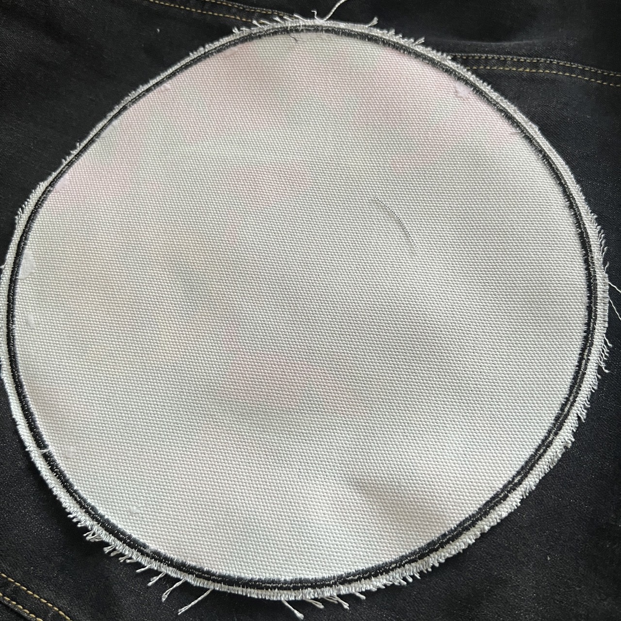 ผ้าแคนวาสพิมพ์ลาย ปักขอบ แต่งรุ่ย ตกแต่งเสื้อผ้า หมวก กระเป๋า แจ๊คเก็ตยีนส์ Printed Canvas Sew on Patch