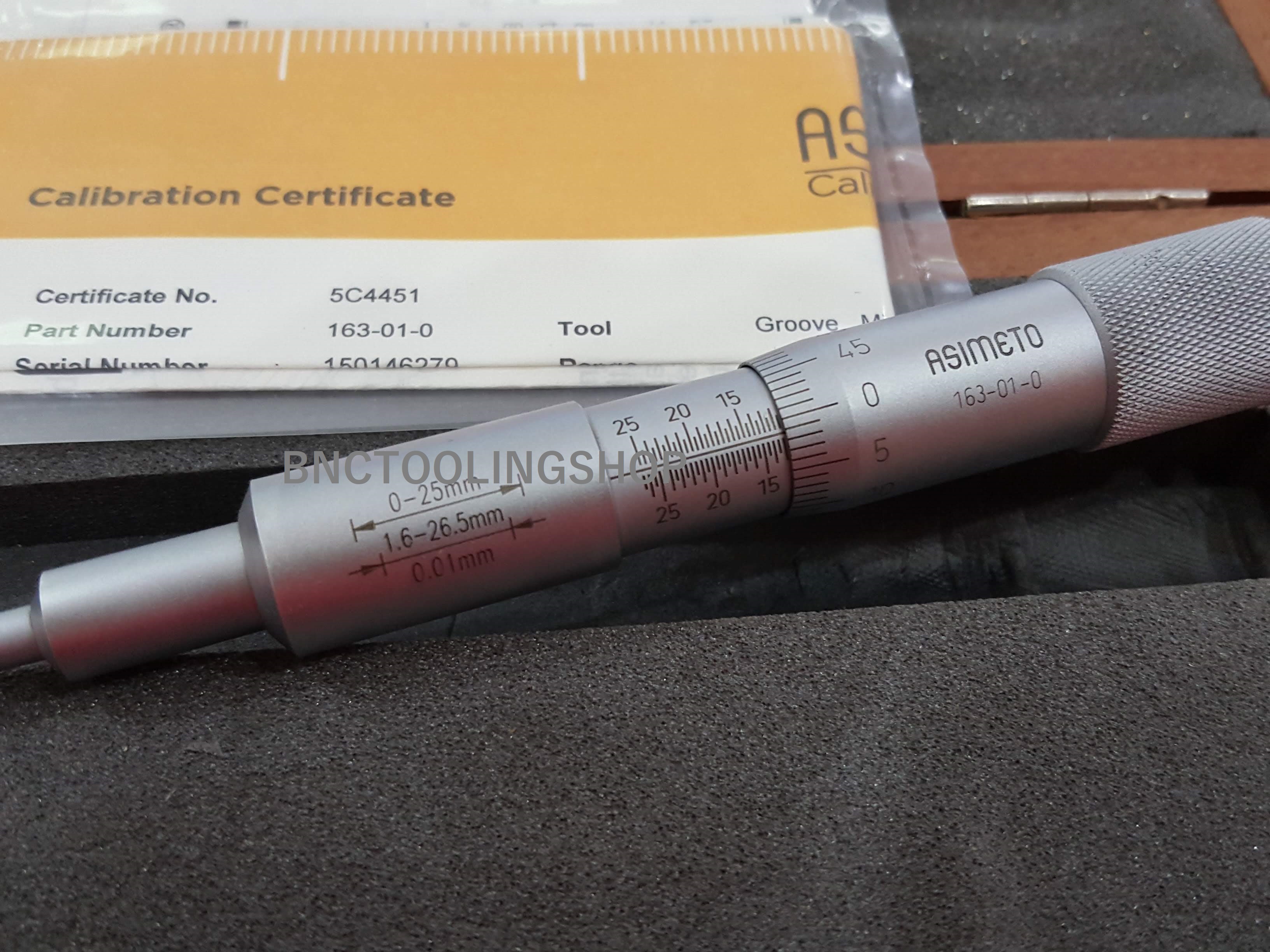 Groove Micrometers, ASIMETO,Groove Micrometers,163-01-0 ( 0-25 mm Outside)