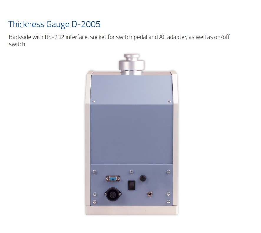 Hans-Schmidt,Thickness Gauges for Textiles, Paper, Leather according to DIN, EN, ISO and ASTM Standards, Thickness Gauge D-2005,