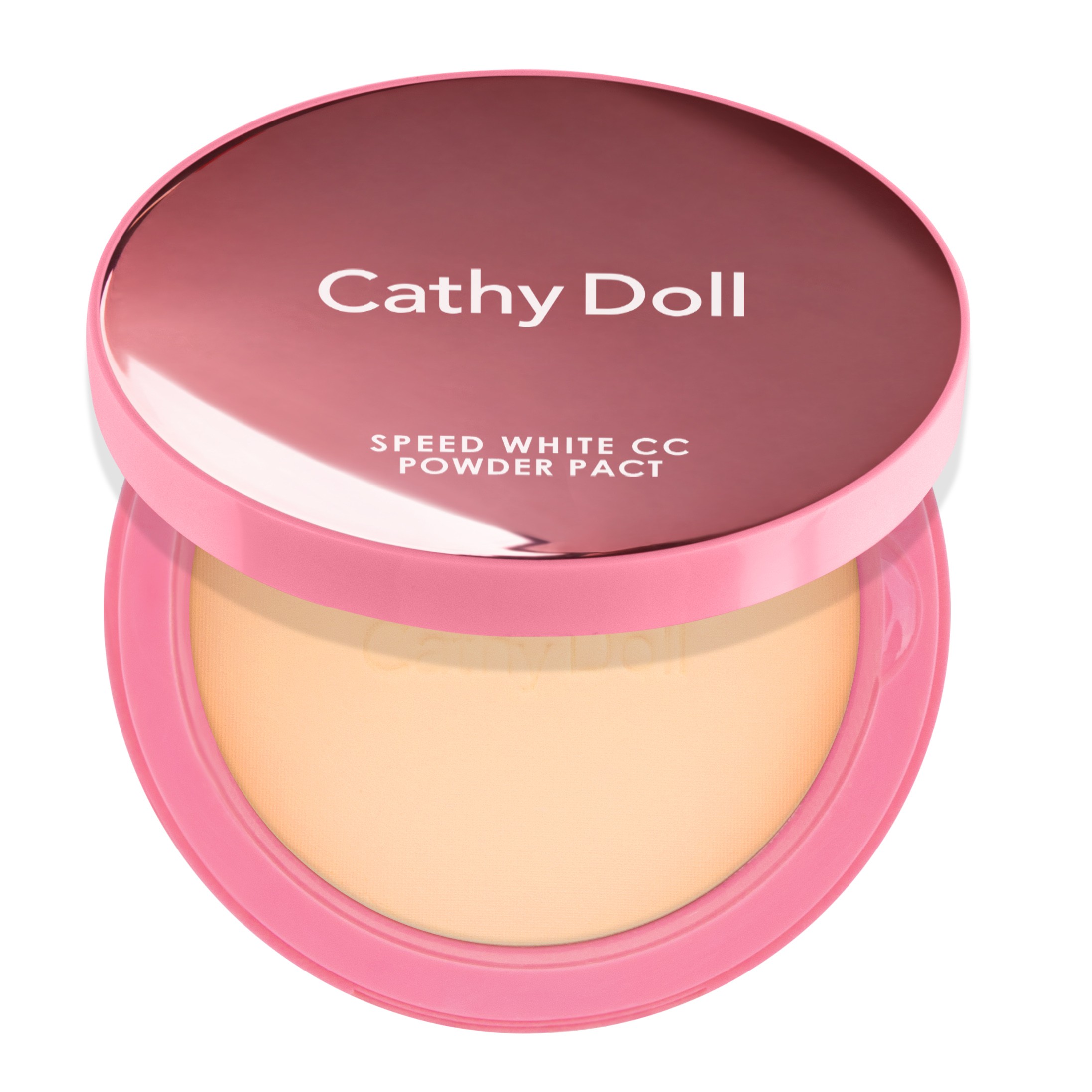 (รุ่นใหม่) Cathy Doll Speed White CC Powder Pact SPF40 PA+++ 12G #24 MEDIUM BEIGE เคที่ดอลล์ แป้ง CC แป้งฝุ่นอัดแข็ง ป้องกันรังสี UVA และ UVB สปีดไวท์ ซีซีพาวเดอร์แพ็ค เอสพีเอฟ40 พีเอ+++ 12G สี 24 MEDIUM BEIGE