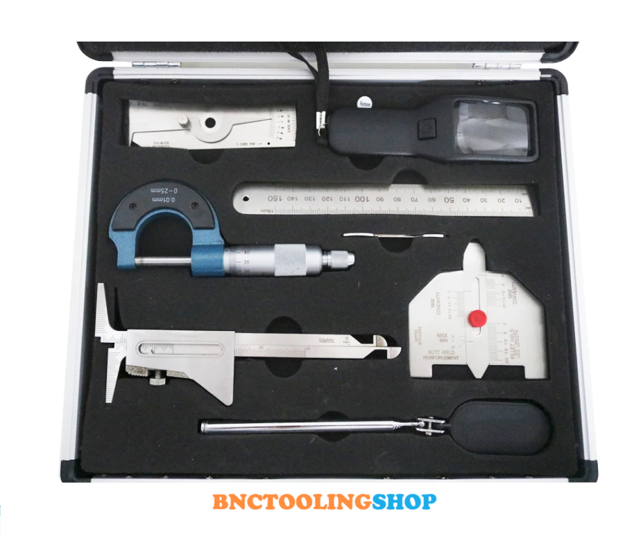 SETเกจวัดการเชื่อม,ชุดเกจเชื่อมสแตนเลส Magnifier HI-LO gauge,เกจวัดการเชื่อม 7 ชิ้น/ชุด,ชุดเกจวัดแนวเชื่อมมาตราฐาน, 7 Pieces Stainless Steel Welding Gauge Kit Micrometer Magnifier HI-LO Welding Pipe Gauge,