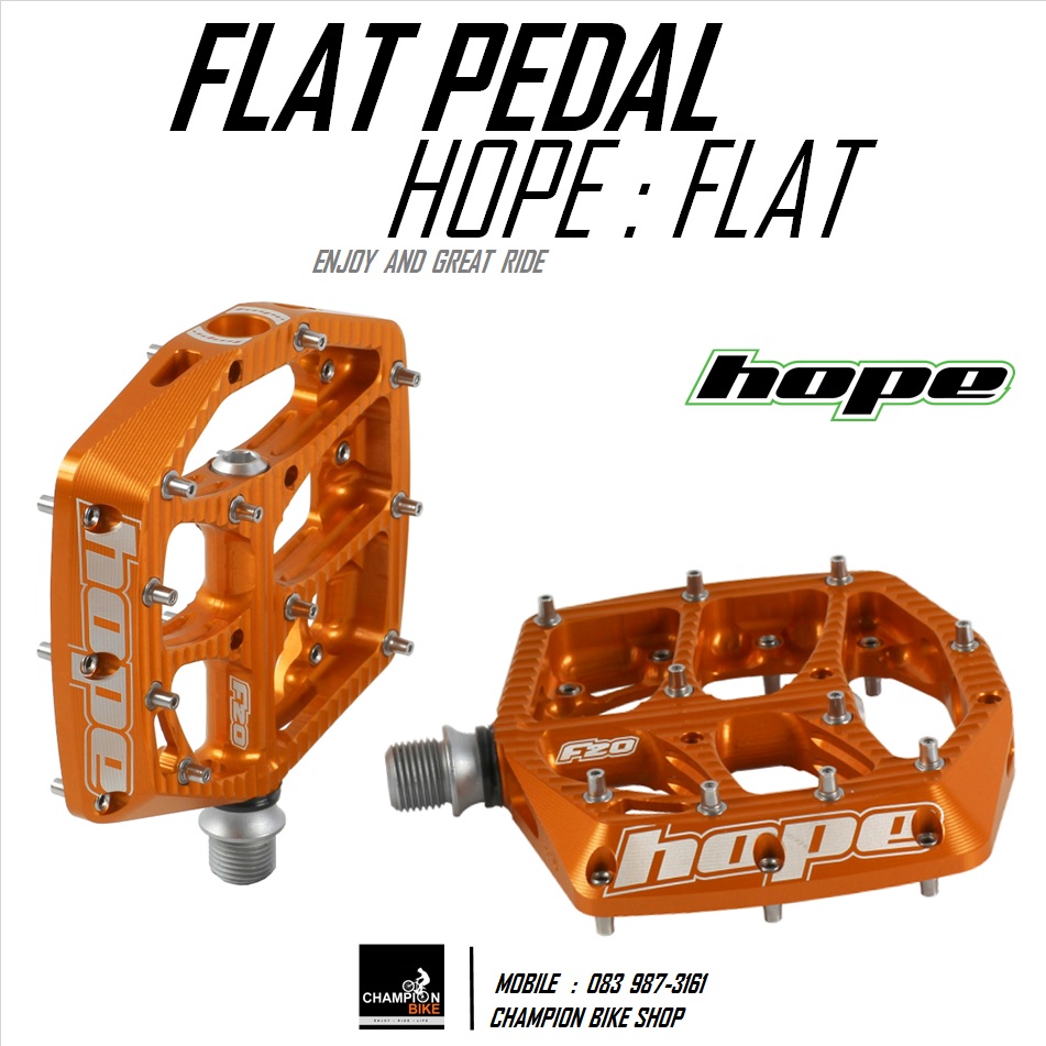 บันได HOPE : MTB FLAT PEDALS สีส้ม