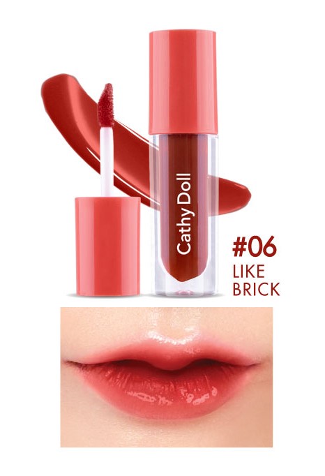 Cathy Doll Glow Gel Tint 2.4G #06 LIKE BRICK เคที่ดอลล์ ลิปทินท์เนื้อฉ่ำ โกลว์เจลทินท์ 2.4G สี 06 LIKE BRICK
