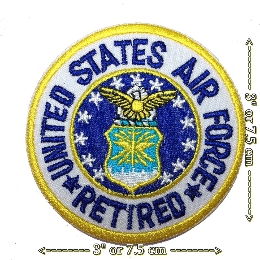 U.S. Airforce Army ตัวรีดติดเสื้อ อาร์มปัก ตกแต่งเสื้อผ้า หมวก กระเป๋า ยีนส์ Badge Embroidered Iron on Patch