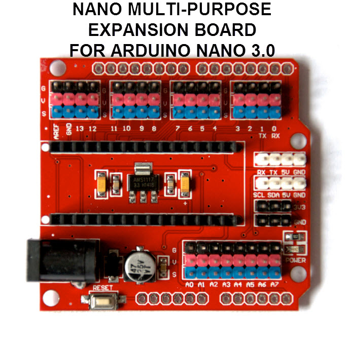 Nano Multi-purpose Expansion Board 14 I/O (Sensor shield ) for arduino Nano