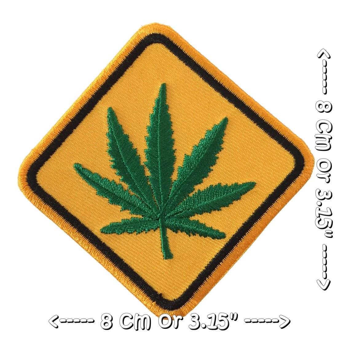 ใบกัญชา ตัวรีดติดเสื้อ อาร์มรีด อาร์มปัก ตกแต่งเสื้อผ้า หมวก กระเป๋า แจ๊คเก็ตยีนส์ Hipster Embroidered Iron on Patch
