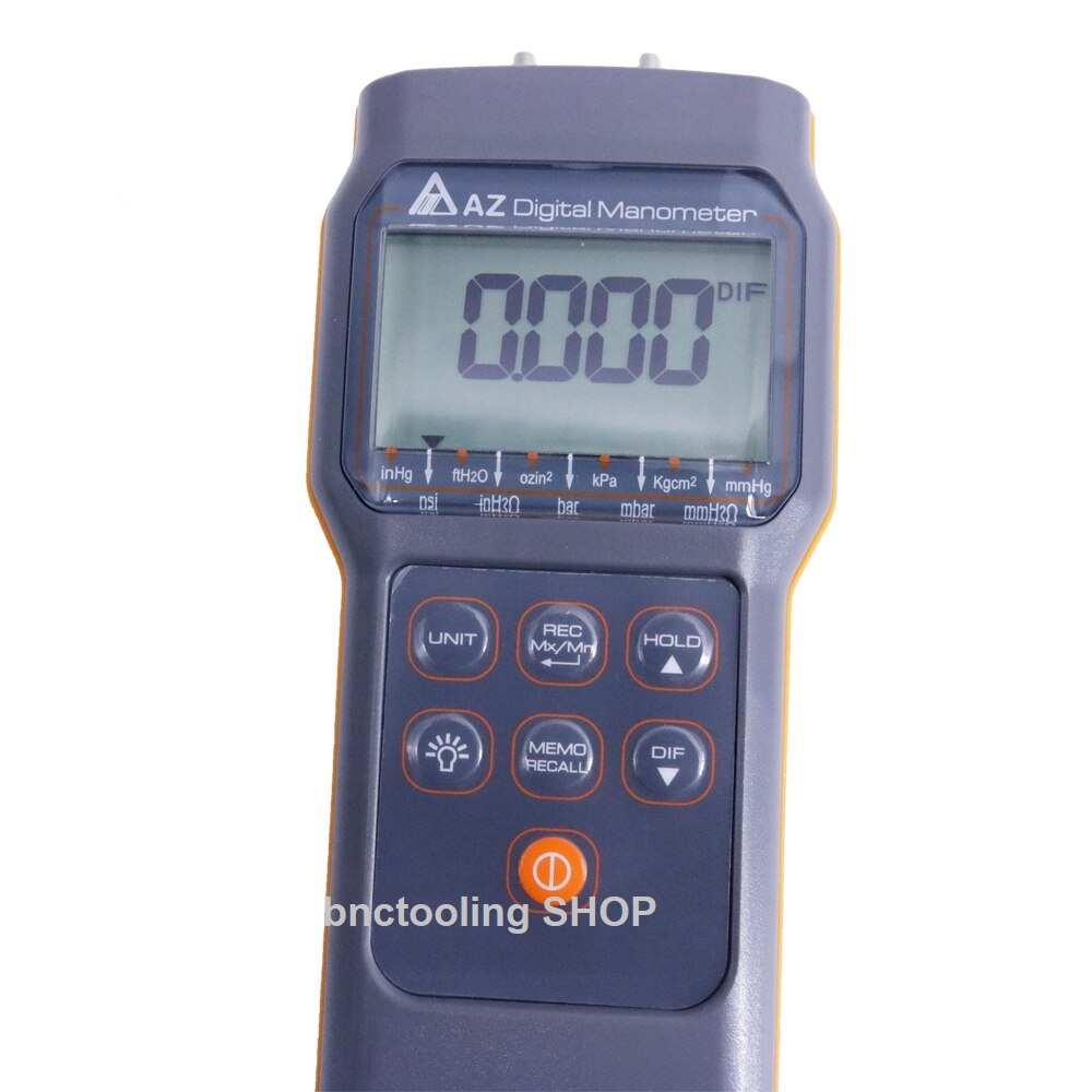 เครื่องวัดความดัน มาโนมิเตอร์ (Manometer),AZ82012 Portable Digital Manometer Differential Pressure Gauge with 11 Units for Selection.