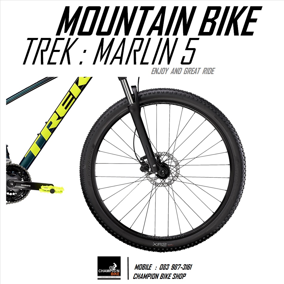 จักรยานเสือภูเขา TREK : MARLIN 5 DISC MOUNTAIN BIKE - 2021 สีดำ-เขียวเข้ม