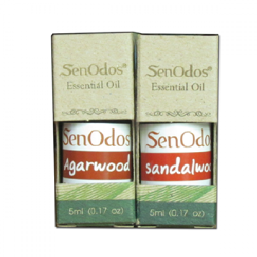 SenOdos ชุดเตาเผา น้ำมันหอมระเหย เซรามิค ศิลาดล สีฟ้าอมเขียว + น้ำมันหอมระเหยแท้ (ชุดกลิ่นหอมไม้หอมล้ำค่า) Essential Oil Luxurious Woodsy Set 5ml x 2กลิ่น(ไม้หอมกฤษณา,ไม้จันทร์หอม) (Free เทียนทีไลท์ เทียนไขถั่วเหลืองบริสุทธิ์ 15 กรัม 1 แพค ราคา 355 บาท)