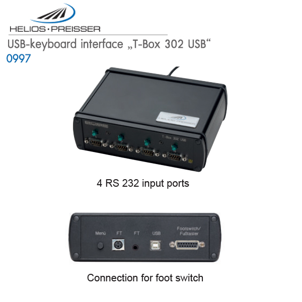HELIOS-PREISSER,USB-keyboard interface „T-Box 302 USB“,0997 778