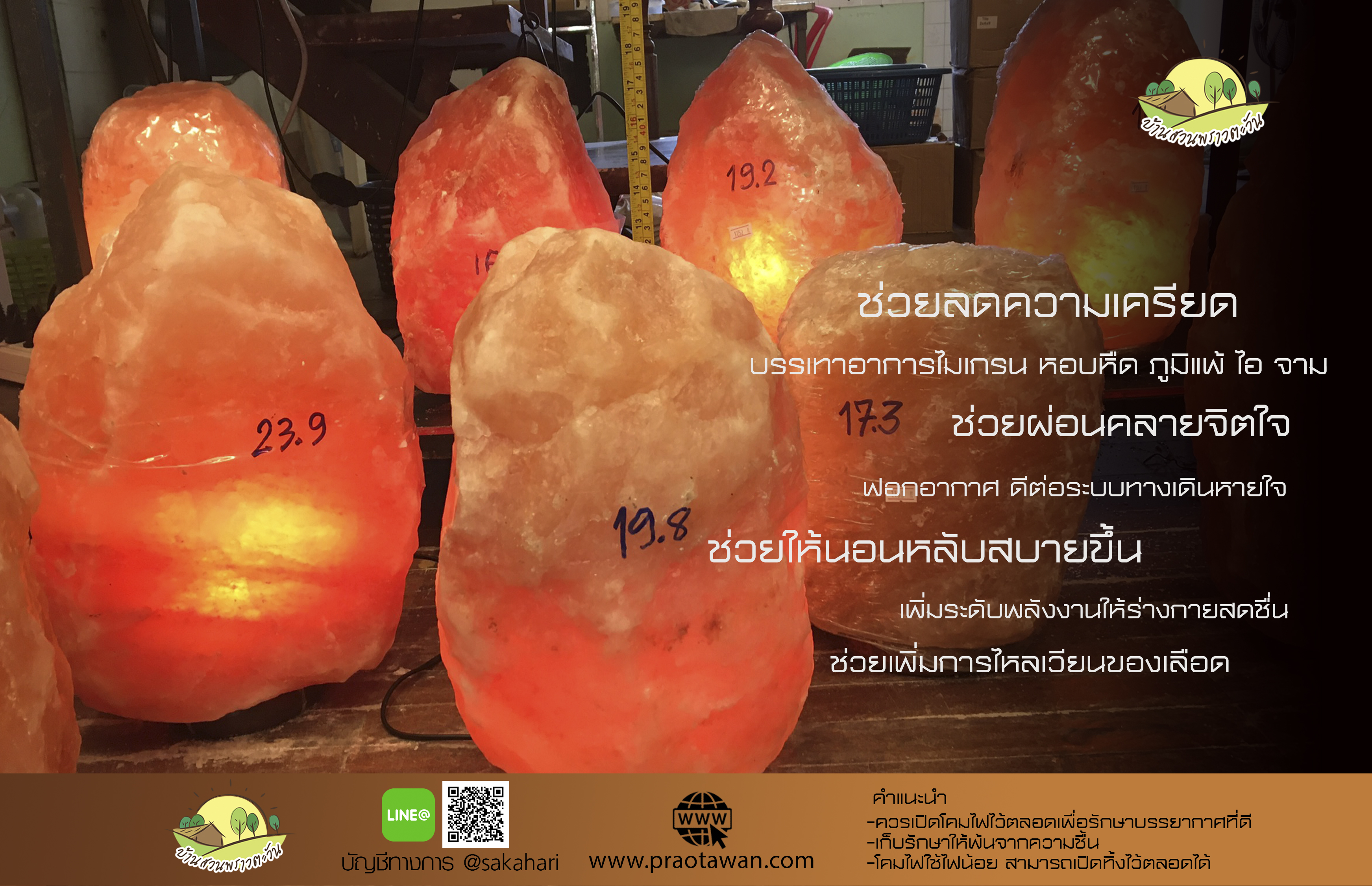 โคมไฟหินเกลือหิมาลัย New