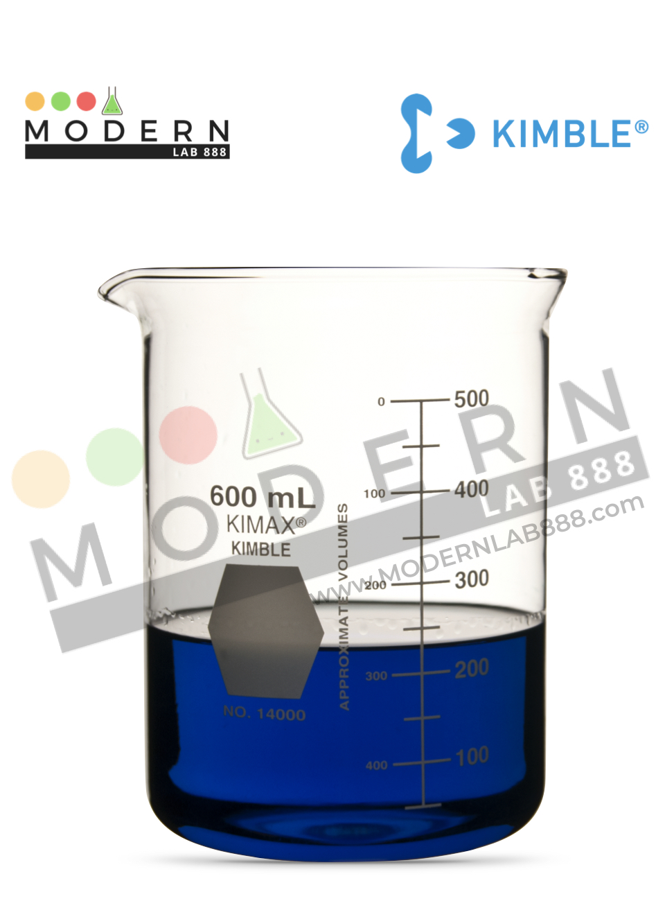 600ml. บีกเกอร์ทรงเตี้ย / 600ml. Low Form Griffin Beakers