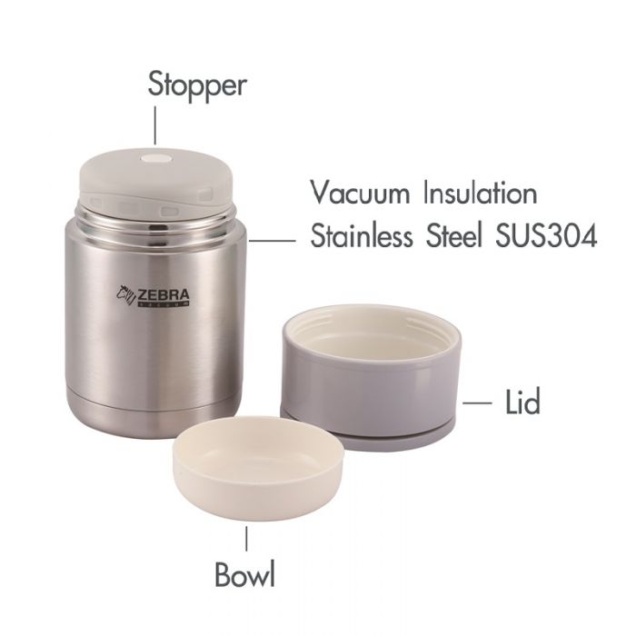 Zebra กระติกอาหารสุญญากาศ Happy Meal 0.8 ลิตร ตราหัวม้าลาย