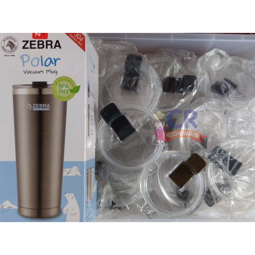 Zebra ฝาแก้วสุญญากาศ Polar ขนาด 0.58L ** ตราหัวม้าลาย (ราคาต่อชิ้น)