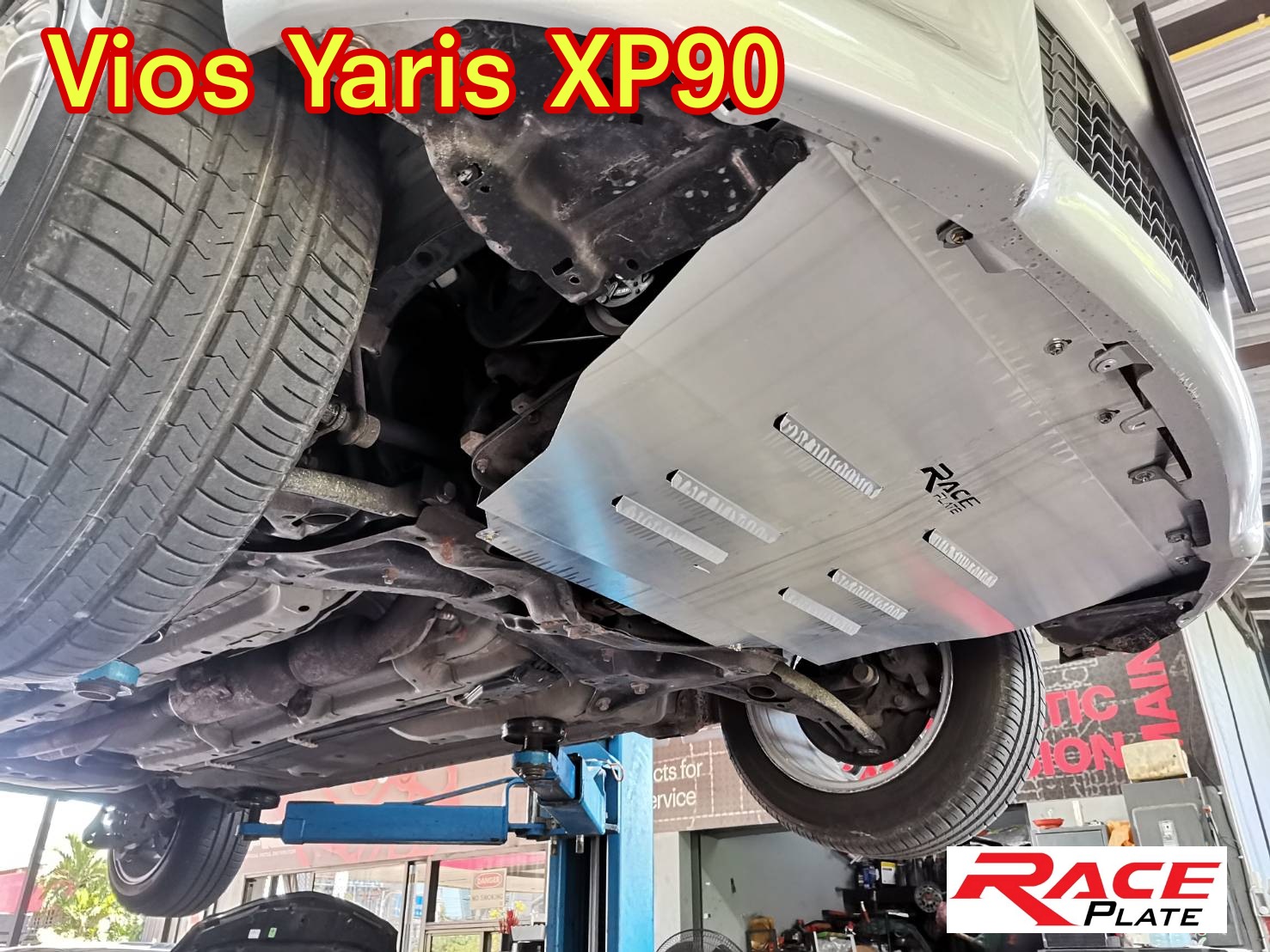 แผ่นปิดใต้ห้องเครื่องอลูมิเนียม Toyota Vios Yaris 2007-2012 Raceplate_Undertray