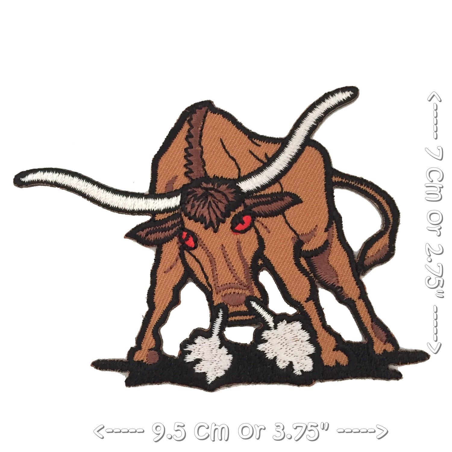 กระทิง ตัวรีดติดเสื้อ อาร์มรีด อาร์มปัก ตกแต่งเสื้อผ้า หมวก กระเป๋า แจ๊คเก็ตยีนส์ Cute Creature Embroidered Iron on Patch