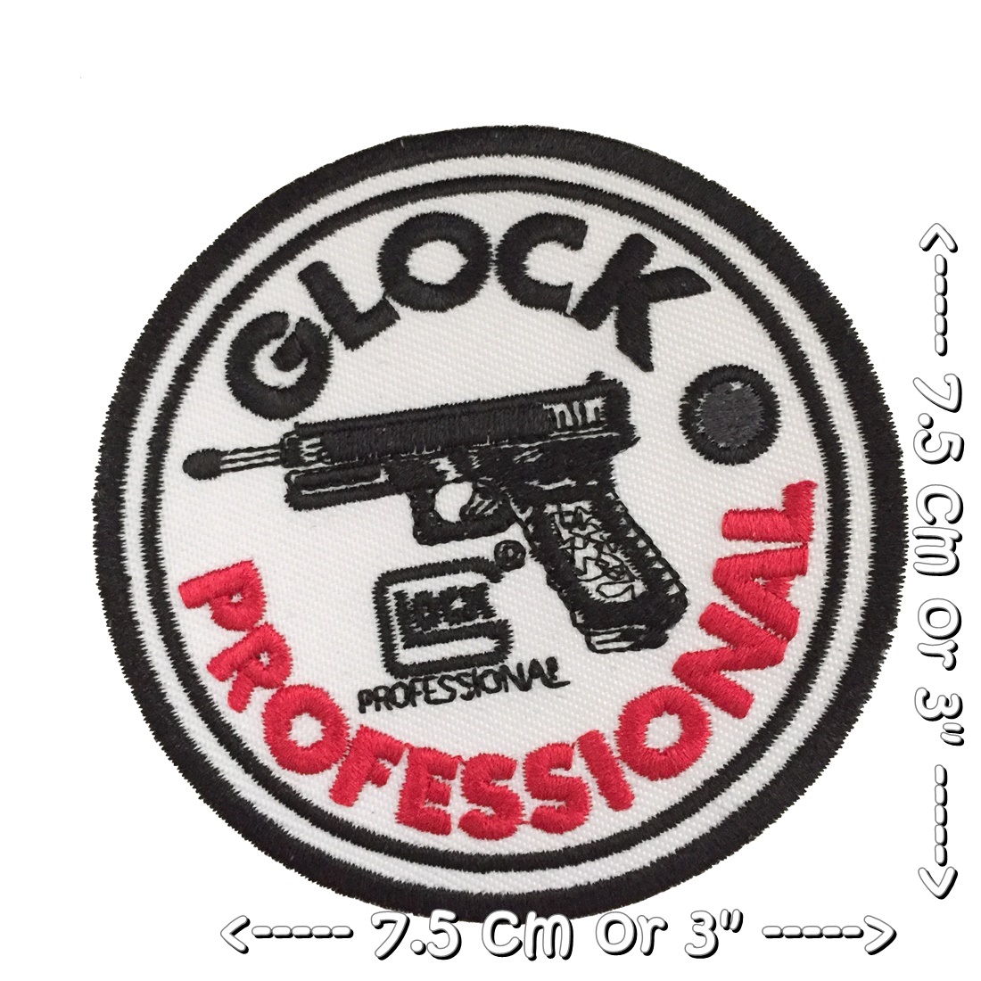 Glock ตัวรีดติดเสื้อ อาร์มรีด อาร์มปัก ตกแต่งเสื้อผ้า หมวก กระเป๋า แจ๊คเก็ตยีนส์ Badge Embroidered Iron on Patch
