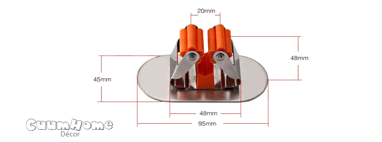 DH-14 ที่แขวนไม้ม๊อบ ติดผนัง ไม่ต้องเจาะผนัง